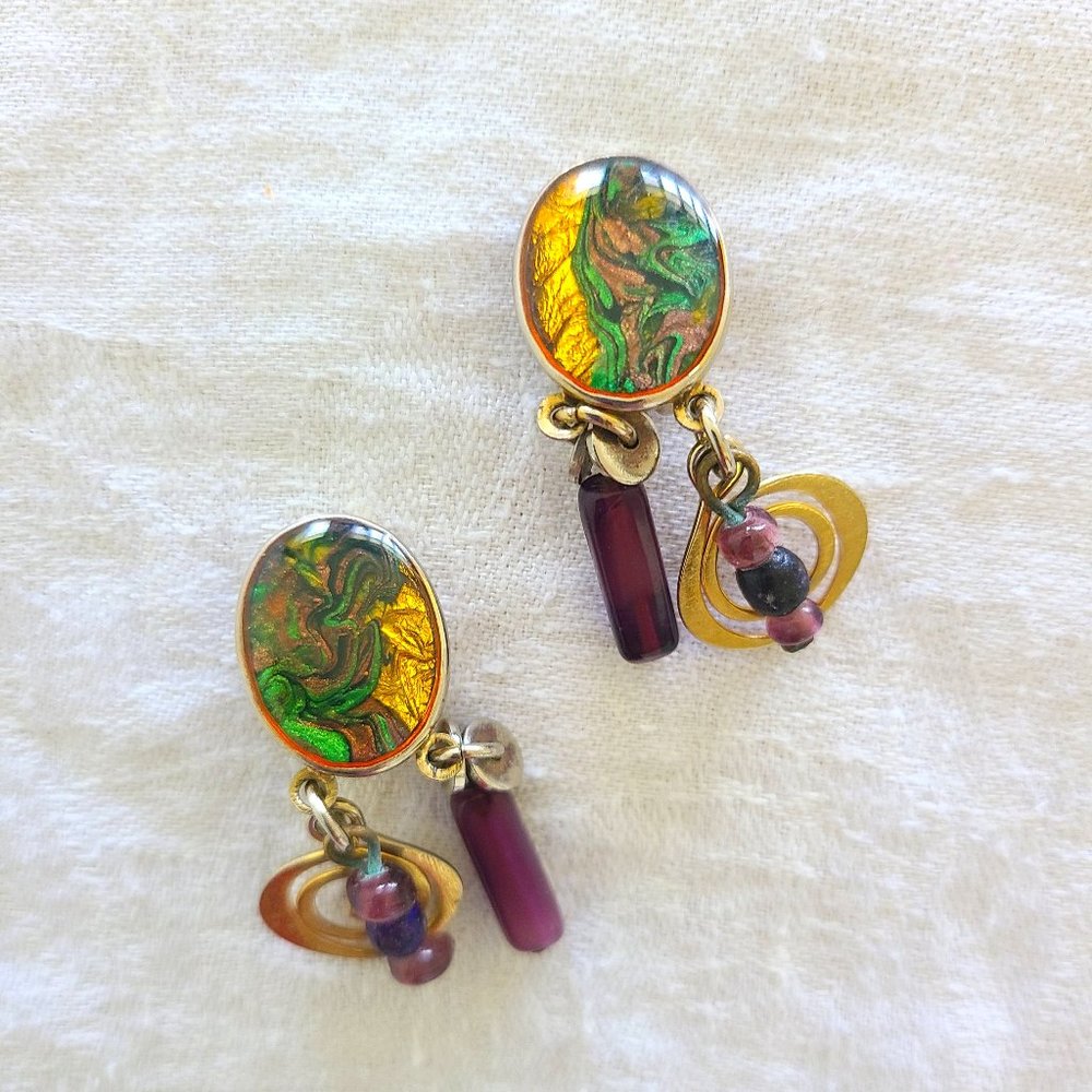 Artist clip-on earrings
